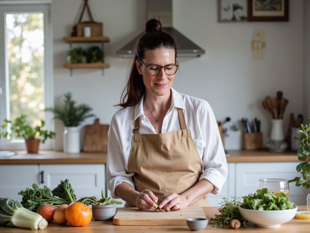 Yvonne Backes in der Küche